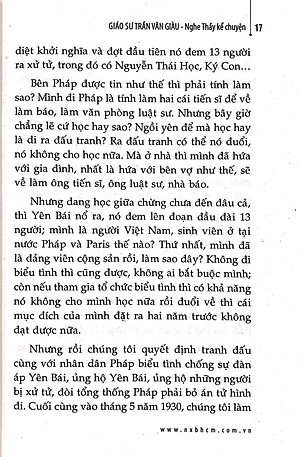 Sách Giáo Sư Trần Văn Giàu - Nghe Thầy Kể Chuyện