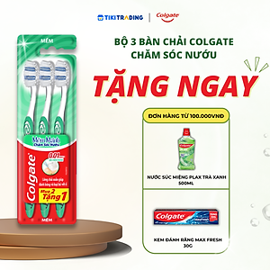 Bộ 3 bàn chải Colgate chăm sóc nướu ( màu ngẫu nhiên )