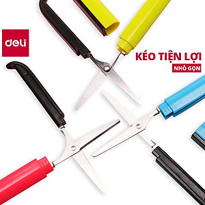 Kéo Tiện Lợi Deli - Nhỏ Gọn - Lưỡi Sắc Bén - Nhiều Màu - 1 Chiếc - 600
