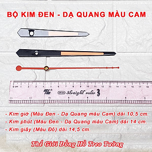 Máy Đồng Hồ Eastar Kim Trôi Độ Chính Xác Cao – Bộ Kim Đao thân Kim màu Đen có Dạ Quang màu Cam – Kèm theo Pin Maxell.
