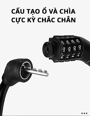 Khóa Dây Xe Đạp Bảo Hành 12 Tháng Khóa Cổng Chống Trộm Xe Máy Chống Cắt  Mật Mã 4 Số Lõi Thép Cao Cấp Cleacco Boro Sport
