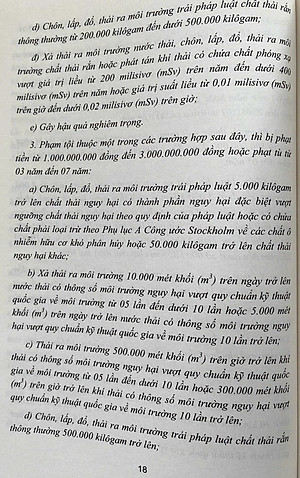 Bình luận Bộ luật hình sự năm 2015- Phần thứ hai Các tội phạm (Chương XIX- Các tội phạm về môi trường)