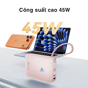 Pin sạc dự phòng ROCKSPACE C04 sạc nhanh 45W kèm dây sạc, dung lượng 10000mAh - hàng chính hãng có bảo hành