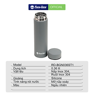 Bình giữ nhiệt nóng lạnh Rạng Đông dung tích 360-400-450-500-600ml inox 304 cao cấp, ly giữ nhiệt
