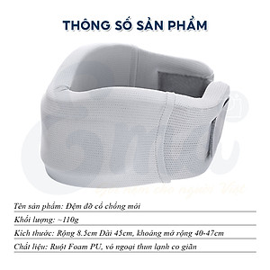 Nẹp cổ mềm chống cổ rùa EMA, đệm đỡ chống mỏi cổ vai gáy, định hình, ngừa thoái hóa đốt sống cổ