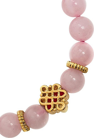 Vòng Tay Phong Thủy Nữ Đá Thạch Anh Hồng Phối Charm Si (8mm) Mệnh Hỏa, Thổ Ngọc Quý Gemstones