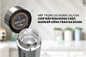 Bình giữ nhiệt inox 304 Sunhouse 450ml KS-TU450I