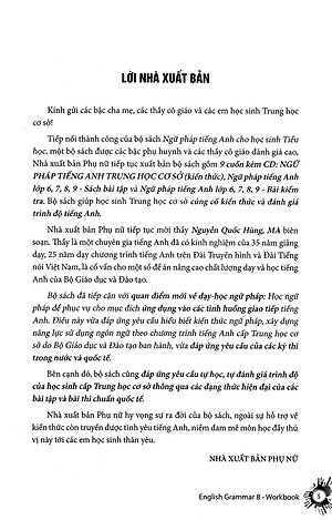 English Grammar - Ngữ Pháp Tiếng Anh 8 (Sách Bài Tập )
