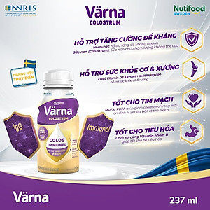 Thùng Sữa Non Pha Sẵn Värna Colostrum (24 Chai x 237ml) - Sữa Cho Người Già Tăng Cường Đề Kháng