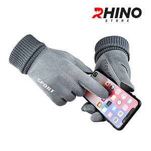 Găng tay da lộn giữ ấm mùa đông Rhino G801 nam nữ, chống gió