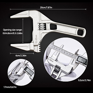 Mỏ lết phòng tắm độ mở lớn đến 68mm ,cờ lê nhà tắm đa năng