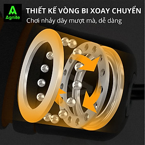 Dây nhảy thể dục lõi thép, dây PVC đếm số tự động Agnite - dây nhảy tại nhà hỗ trợ giảm cân, tập luyện tại nhà, boxing, muaythai