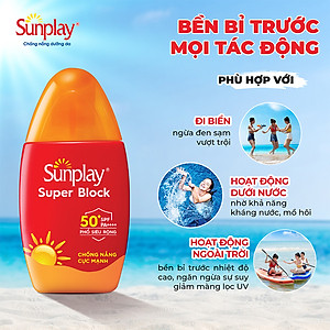 Kem chống nắng Sunplay cực mạnh dạng sữa Sunplay Super Block SPF 81, PA++++ 70g