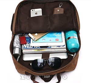 Balo nam thời trang vải canvas  phong cách mới- đi làm, đi học,đi chơi,đựng laptop (15,6")