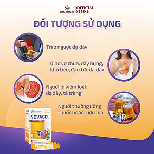 Gói Hỗ Trợ Giảm Đau Dạ Dày Tức Thì Cải Thiện Tình Trạng Đầy Hơi Ợ Chua Đau Rát Bao Tử Novagel Hộp 20 gói