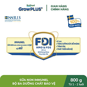 Sữa bột Nutifood GrowPLUS+ Sữa Non Immunel trên 1 tuổi Lon 800g