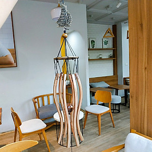 Chuông gió may mắn 6 thanh cong thuyền thuận buồm xuôi gió