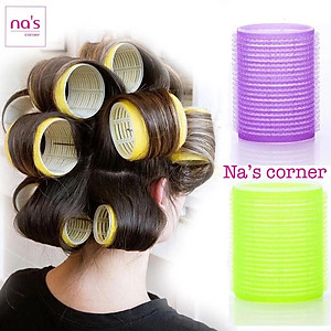 Lô quấn tóc tự dính cuốn uốn phồng tóc mái nhựa (1 cái)