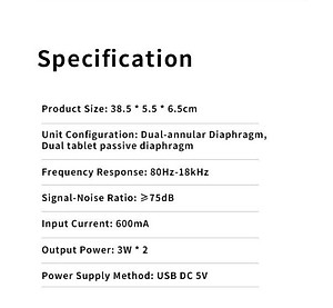 Loa máy tính Soundbar Colorfire CSP-5201 | Desktop speaker 3W x 2 | Nguồn USB , kết nối Jack 3.5 mm | Bảo hành 1 năm | Hàng Chính Hãng