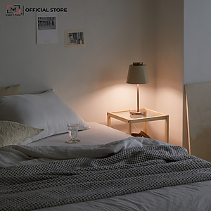 KỆ GỖ TRANG TRÍ MẶT KÍNH - GLASS SHELF NATURAL