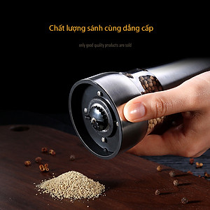 Máy Xay Tiêu Cầm Tay Thủy Tinh - Dụng Cụ Cối Xay Tiêu Nắp Inox Vặn Tay Nhỏ Gọn Tiện Dụng - Hàng Loại 1 - Chính Hãng MINIIN