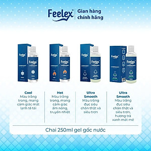 Gel bôi trơn Feelex Lubricant mát lạnh, ấm nóng, siêu trơn - Lọ 250ml