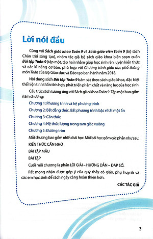 Bài Tập Toán 9 - Tập 1 (Chân Trời) (Chuẩn)