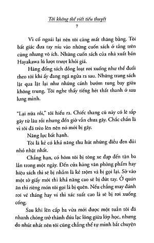 Sách Tôi Không Thể Viết Tiểu Thuyết