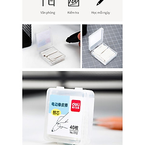 Lõi Ruột Tẩy Điện Deli – Hộp 40 Lõi - 71112