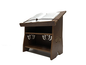 Kệ để kinh phật hoa sen bằng gỗ MDF phủ Melamine 2 mặt/ Bàn tụng kinh/ bàn đọc sách