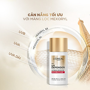 Dưỡng Chất Chống Nắng L'Oreal Paris Uv Defender Serum Protector Invisible Fluid 50ml