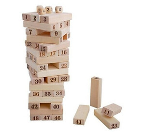 Đồ Chơi Rút Gỗ Cỡ Lớn Cao Cấp Loại Lớn Kèm 4 Con Súc Sắc Cho Bé