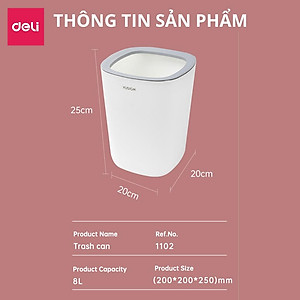 Thùng Rác Cố Định Túi Rác Sọt Rác Nhựa Nguyên Sinh Hạn Chế Mùi Hôi Tiện Lợi Tiết Kiệm Không Gian Cho Văn Phòng Nhà Bếp - 1104