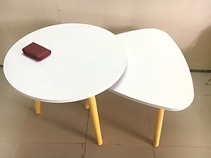 Pk - Cặp bàn tròn, tam giác sofa 60-60, bàn trà, bàn cafe, coffee, cà phê, bàn salon, sopha