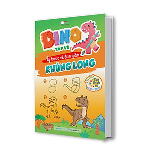 Combo DINO tập vẽ - 4 bước tập vẽ đơn giản cho bé (5 cuốn)