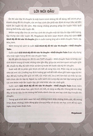 Giải Thích Bộ Đề Thi Vào 10 Chuyên - Khối Chuyên Toán