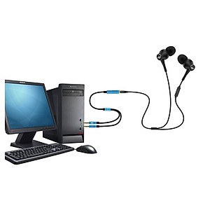 Jack Chuyển Đổi Tai Nghe 3.5mm Sang Audio Và Mic - Jack Gộp Tai Nghe và Mic 3.5mm Cho Laptop, Máy Tính PC Cáp Gộp Tai Nghe Và Mic Ra Jack 3,5mm Âm Cáp Ra 1 Cổng 3.5mm dây chuyển 2 đầu 3.5 audio Micro ra 1đầu lap - Giao Màu Ngẫu - Nhiên Hàng Nhập Khẩu
