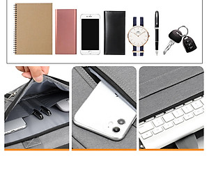 Cặp Laptop Chống Sốc Cao Cấp Thời Thượng, Túi Chống Sốc Đựng Laptop 15.6 Inch, Chống Thấm, Chống Trầy, Bảo Vệ An Toàn Cho Máy Tính 