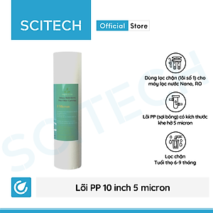 Combo 10 lõi lọc PP 10 inch 5 micron - Lõi số 1 máy lọc nước Nano/UF/RO, bộ lọc thô - Hàng chính hãng