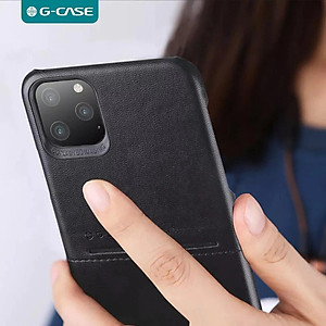 Ốp lưng da chống sốc cho iPhone 11 Pro hiệu G-Case trang bị ngăn đựng thẻ ATM, NameCard mặt siêu mềm mịn, chống sốc tốt, bảo vệ tuyệt đối - hàng nhập khẩu