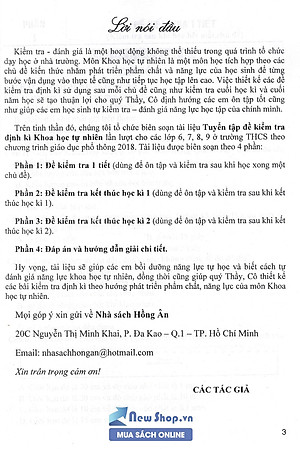  Tuyển Tập Đề Kiểm Tra Định Kì Khoa Học Tự Nhiên -HA (Theo Chương Trình Giáo Dục Phổ Thông Mới)