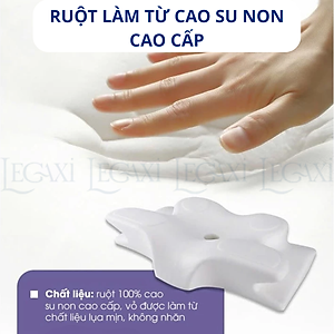 Gối Công Thái Học Bằng Cao Su Non, Giúp Ngủ Nhanh, Ngủ Sâu, Giảm Đau Mỏi Cổ Vai Gáy, Chống Ngủ Ngáy