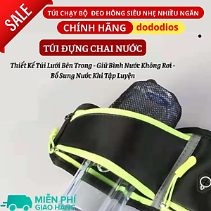 Túi Đeo Bụng Chạy Bộ dododios Chống Nước, Túi Đeo Hông Đựng Điện Thoại Có Ngăn Để Chai Nước Tập Thể Dục - Hàng chính hãng dododios