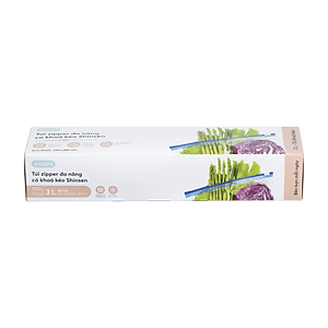 Túi zipper đa năng Shinshen 3L (có khoá kéo loại xanh - đáy mở rộng) - Hộp 20 túi