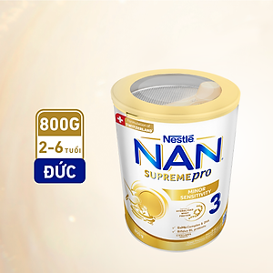 Sữa bột Nestlé NAN SUPREMEPRO 3 800g nhập khẩu Đức đạm Gentle Optipro ngừa mẫn cảm Tặng Đồ Chơi Bàn Kèm Chữ Cái (Dành cho trẻ từ 2 - 6 tuổi)
