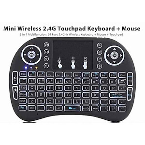 Bàn phím Wireless mini UKB500- Bàn phím không dây mini keyboard kiêm chuột cảm ứng đa năng wireless - Hàng chính hãng