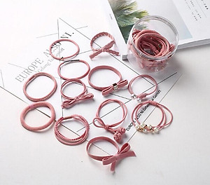 Hộp 12 Chun Buộc Tóc Hàn Quốc Sang Trọng