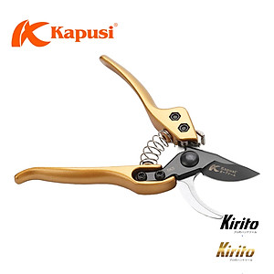 Kéo cắt cành trợ lực Nhật Kapusi K-8618 200mm, thép SK5 màu vàng hoặc tím (Giao ngẫu nhiên)