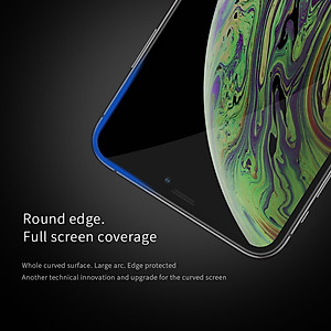 Miếng dán cường lực 3D full màn hình cho iPhone 11 Pro hiệu Nillkin XD CP + Max (Mỏng 0.23mm, Kính ACC Japan, Chống Lóa, Hạn Chế Vân Tay) - Hàng chính hãng