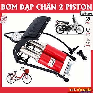 Bơm Hơi Đạp Chân Ô tô Xe Máy Xe Đạp Loại 2 Pitton Chuyên Dụng